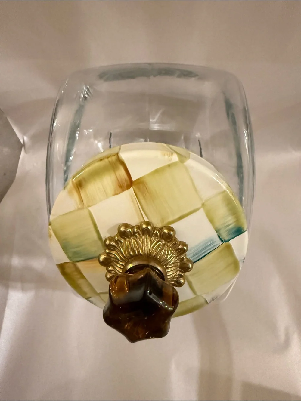 MacKenzie-Childs Parchment Check Cookie Jar